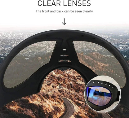 Tactical dog glasses with clear, UV-protective lenses for outdoor protection.