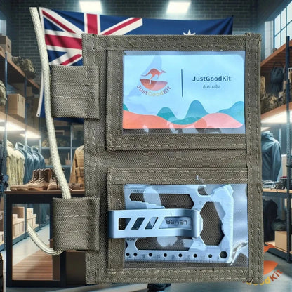 Tactical ID Holder with Nylon Build and Versatile Compartments for Cards and Cash