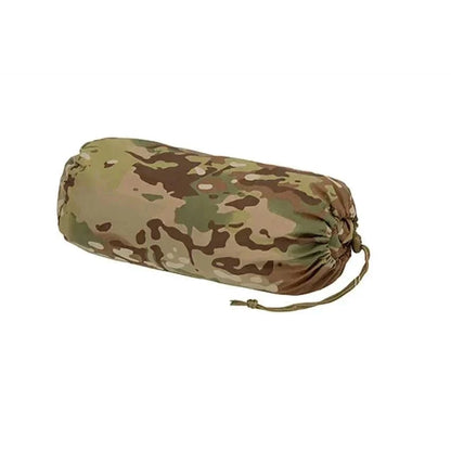 Valhalla Bivi Bag in Multicam pattern, packed in compact stuff sack for easy transport.