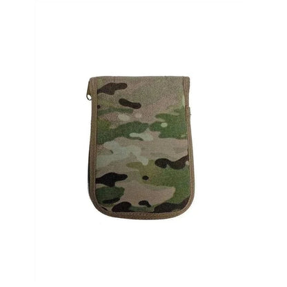 Waterproof Notebook Cover by Valhalla in camouflage CORDURA fabric with rugged zipper closure.