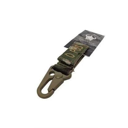 Blood Group Keychain by Valhalla with Snaphook and Velcro strap in Multicam design.