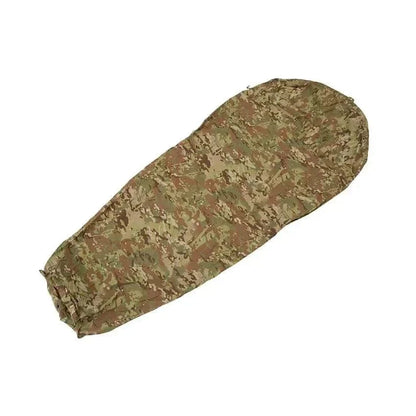 Valhalla Bivi Bag in multicam pattern, ultimate outdoor sleeping solution, large size, waterproof, military top opening, mozzie net.