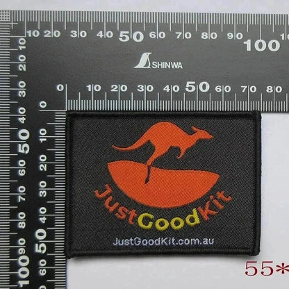 JustGoodKit Morale Patch with kangaroo design, military spec, size 75mm x 55mm, Velcro hook backing.