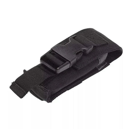 Multitool Pouch by Valhalla in black with quick-release buckle and MOLLE system.
