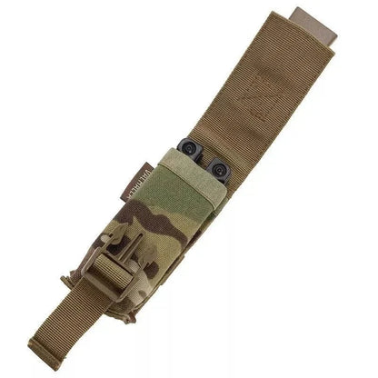Multitool Pouch by Valhalla in Multicam with quick-release buckle and MOLLE system.
