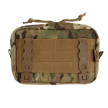 Tactical Pouch by Valhalla with MOLLE clips for versatile storage and secure attachment.