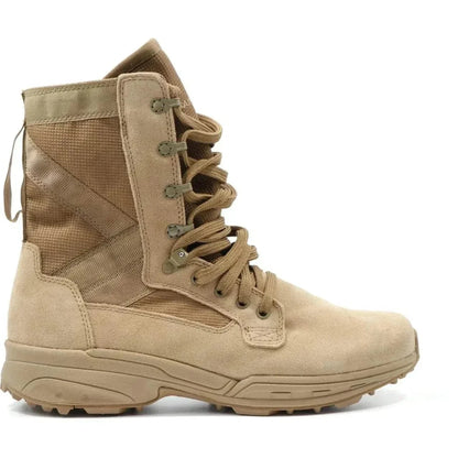 NFS Tactical Boot in tan suede leather and nylon, designed for durability and speed.