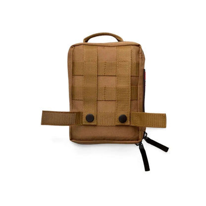 Compact and durable snake bite first aid kit with portable design and attachment features.