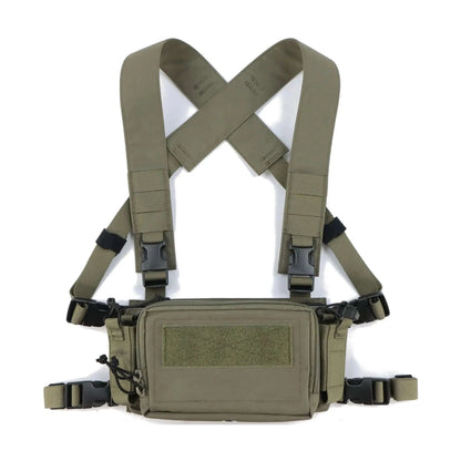 Camo X-Strap Military Milsim Chest Rig for Airsoft and Tactical Gear