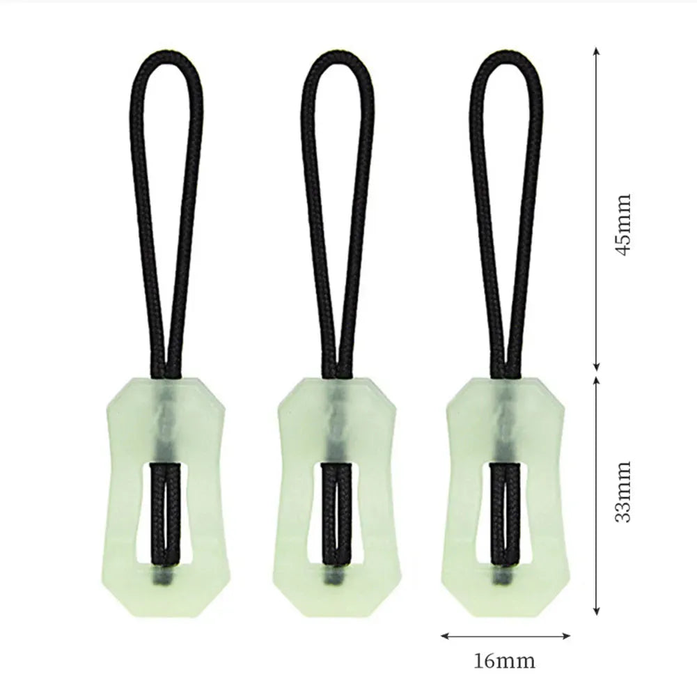Versatile Glow-in-the-Dark Zipper Pulls for Safety and Convenience