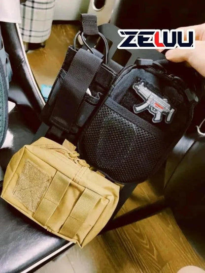 Backpack Molle Panel Organizer with attached pouches for tactical gear.