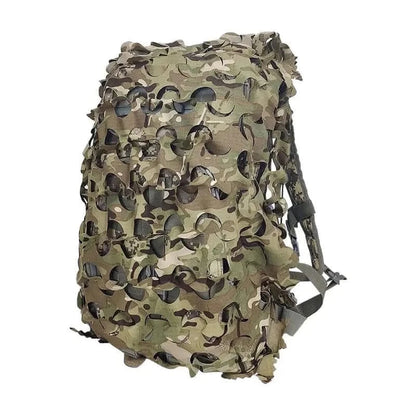 3D Camo Net Backpack Cover for 60L-80L, premium stealth gear for hunting and outdoor adventures.