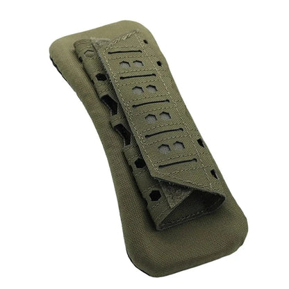 Laser-Cut Shoulder Strap Pad in olive green, made of premium nylon and breathable mesh for comfort and durability.