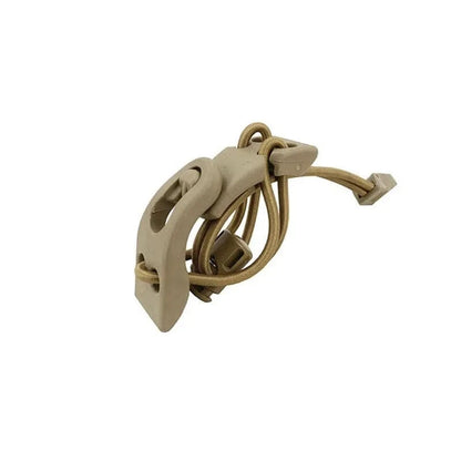 Multi-Purpose MOLLE Webbing Buckle Clip for tactical gear organization in coyote brown.