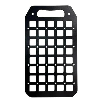 Backpack Molle Panel Organiser, tactical modular storage solution, durable plastic, lightweight, versatile MOLLE system.