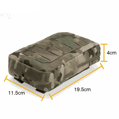 Tactical MOLLE Pouch For EDC in camouflage with dimensions 19.5x11.5x4cm.