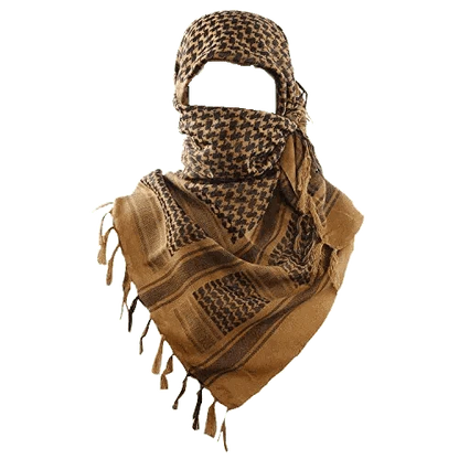 Shemagh Tactical Scarf by Valhalla, 100% woven cotton, protective desert wear.