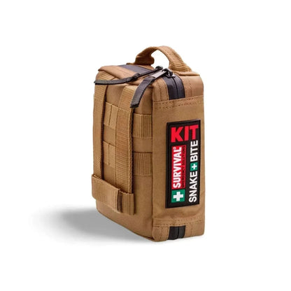 Best Snake Bite KIT in durable tan bag with strong zippers, featuring survival essentials for effective management of snake and Funnelweb spider bites.