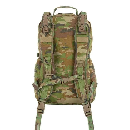Tactical Valhalla Removable Operator Pack in camo with straps and molle system.