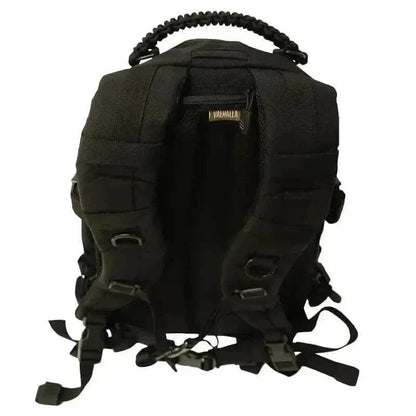 Tactical Everyday Carry Pack by Valhalla in black, featuring multiple compartments and adjustable straps.