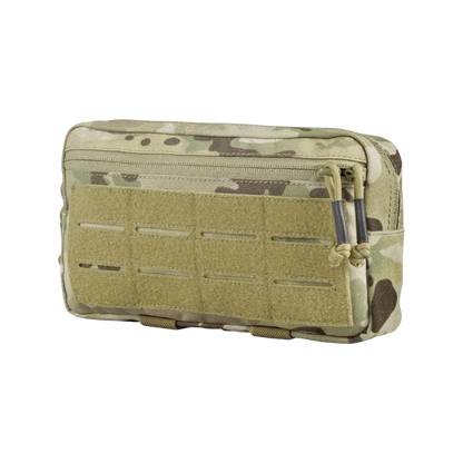 Tactical MOLLE Pouch for EDC in camouflage, featuring durable 500D nylon material with MOLLE attachment system.