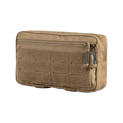 Tactical MOLLE Pouch For EDC in durable 500D nylon, featuring attachment system for easy transport.