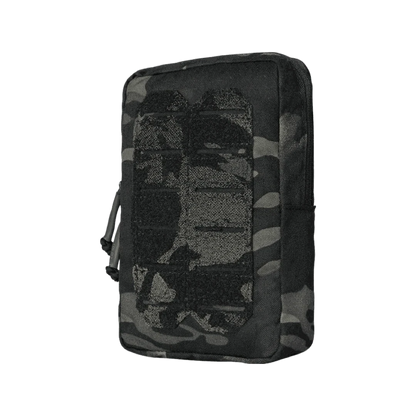 Tactical Utility Pouch in Multicam Black, durable nylon, versatile for outdoor adventures.