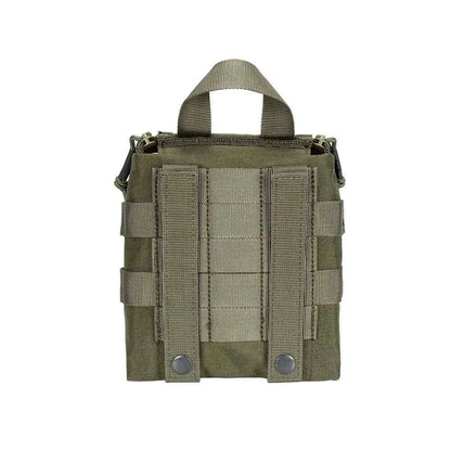 Compact Cordura first aid pouch with MOLLE compatibility.