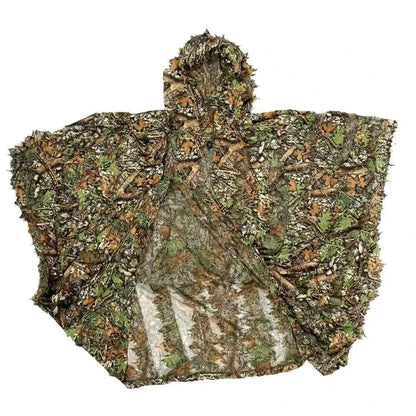 Camouflage Ghillie Suit for hunting and Airsoft, lightweight with disruptive pattern.