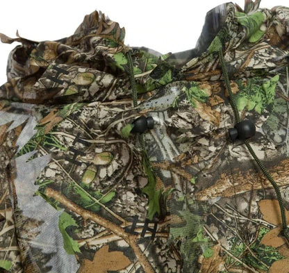Camouflage Ghillie Suit with disruptive pattern for hunting or Airsoft use.