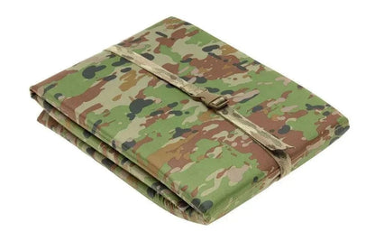 Compact sleeping pad by Valhalla with Australian Compatible Camouflage, water-repellent foam panels.